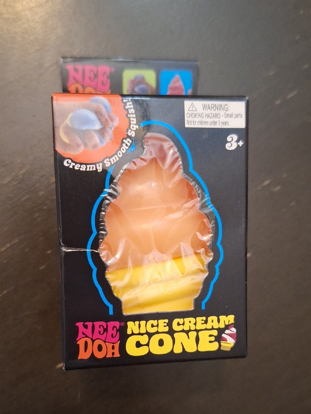 NEW NeeDoh Nice Cream Cone - Orange & Yellow Squishy Toy